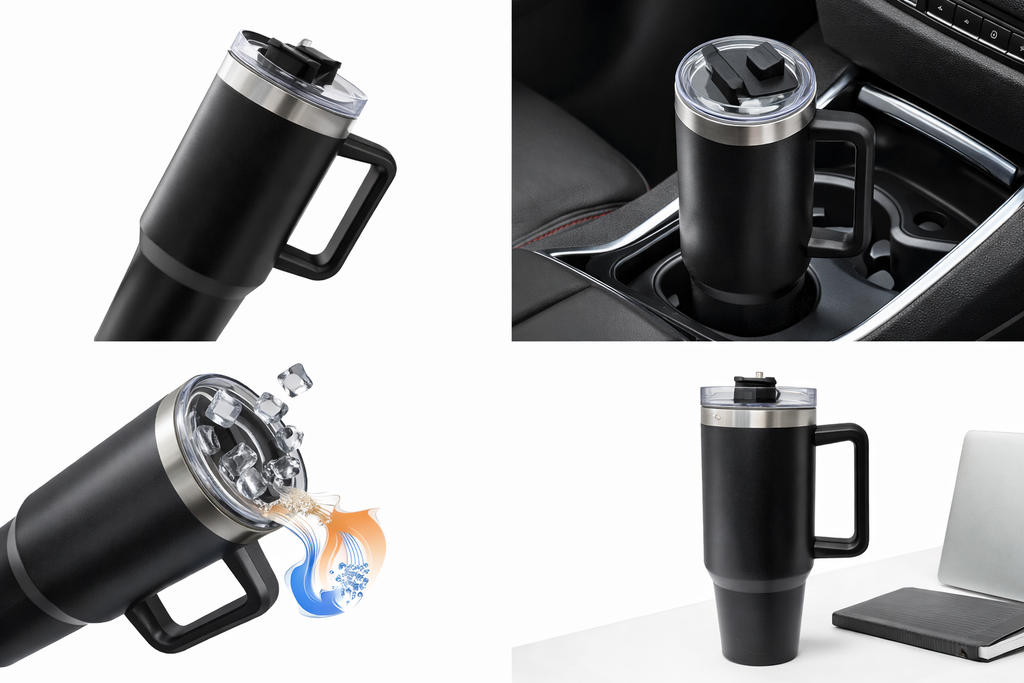 XON Premium Insulated Travel Mug with Handle