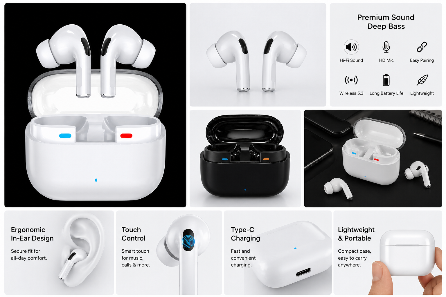 XON 3 Pro Wireless TWS Earbuds | AI-Driven Audio | Active Noise Cancellation | Adaptive Sound | 38H Battery | Pinch Controls
